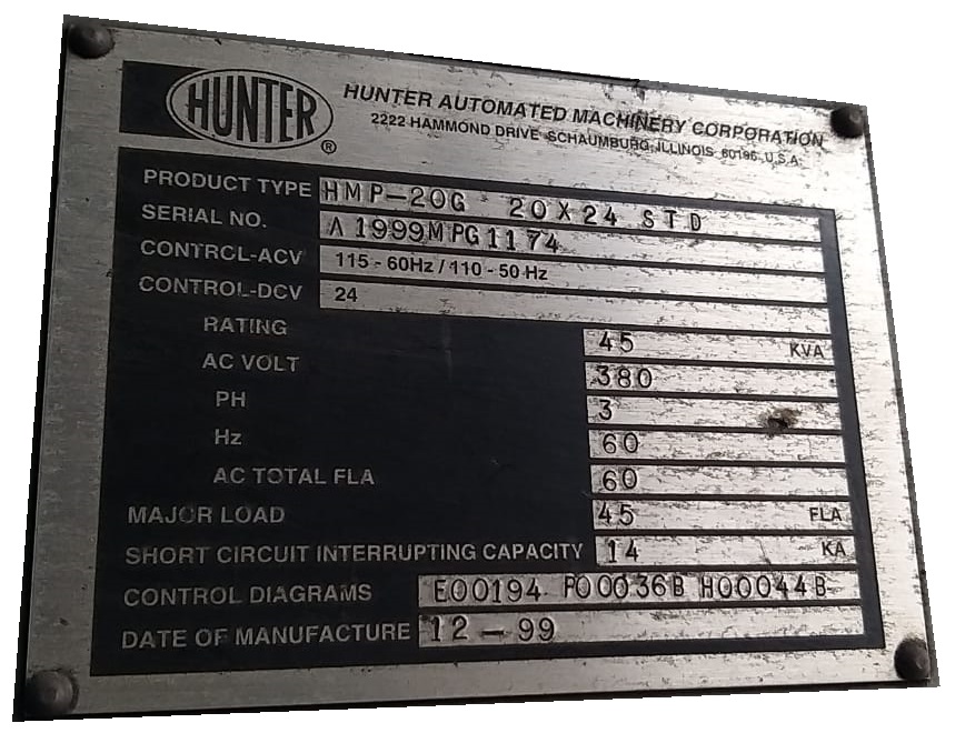 Equipamento de Moldagem - Hunter - Cód 201232